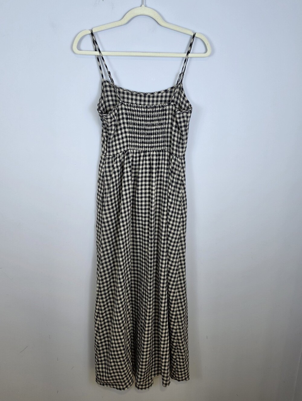 Gap Black and White Gingham Spaghetti-Strap Maxi Dress Size XS NWT - Picture 5 of 14